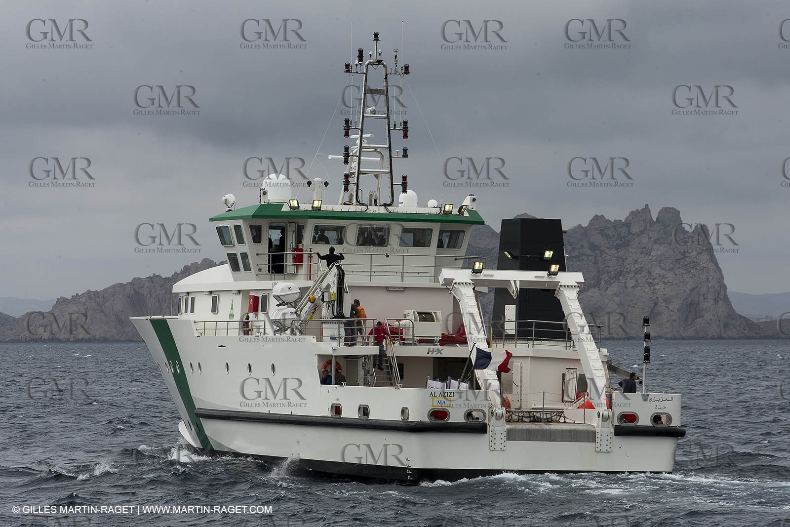 Première sortie Al Azizi - Chantier H2X - Navires de recherche océanographique - La Ciotat (FRA,13) - 26 05 2014