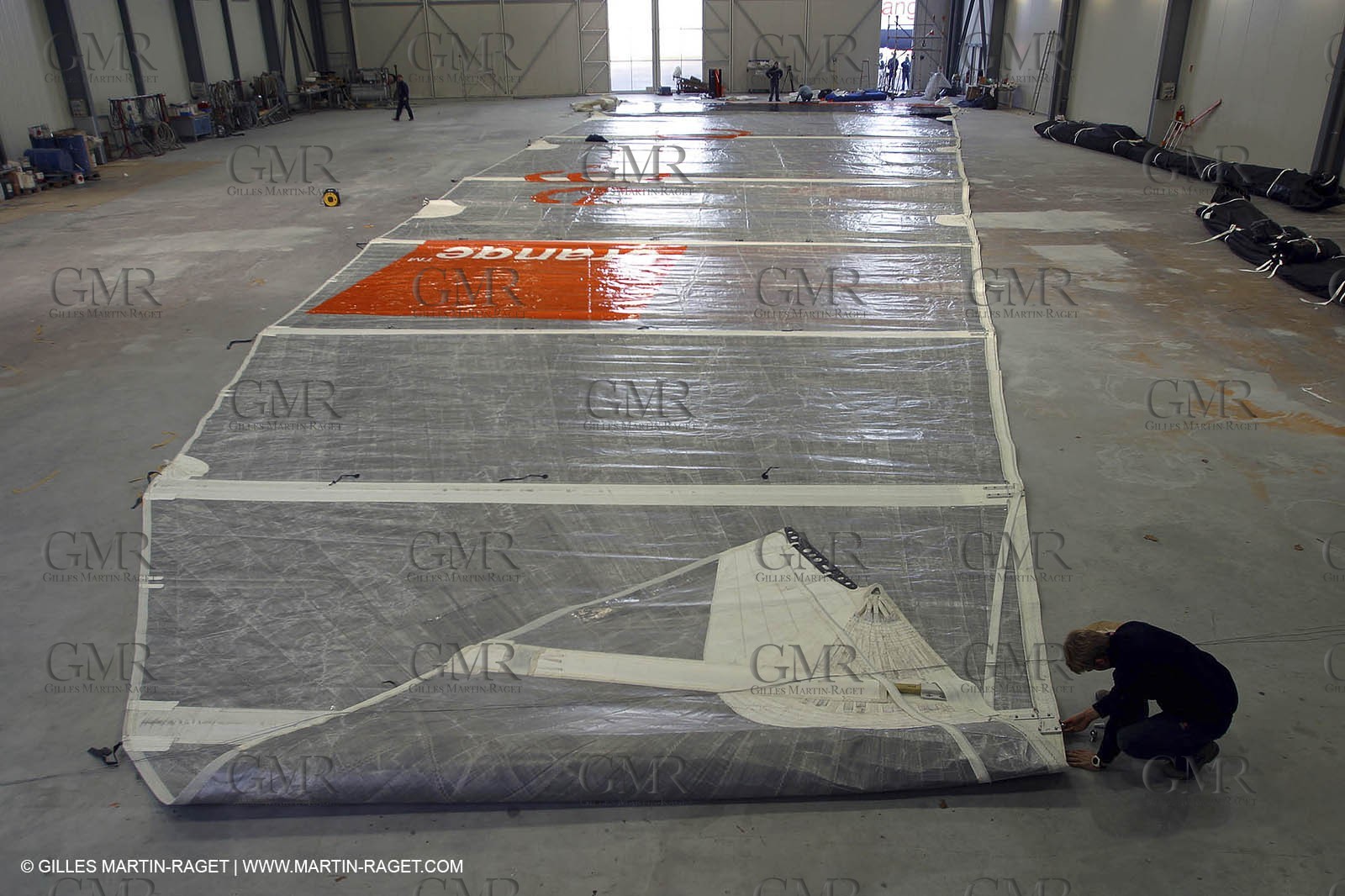 Vannes - Multiplast Boatyard - Orange II Orange II sails