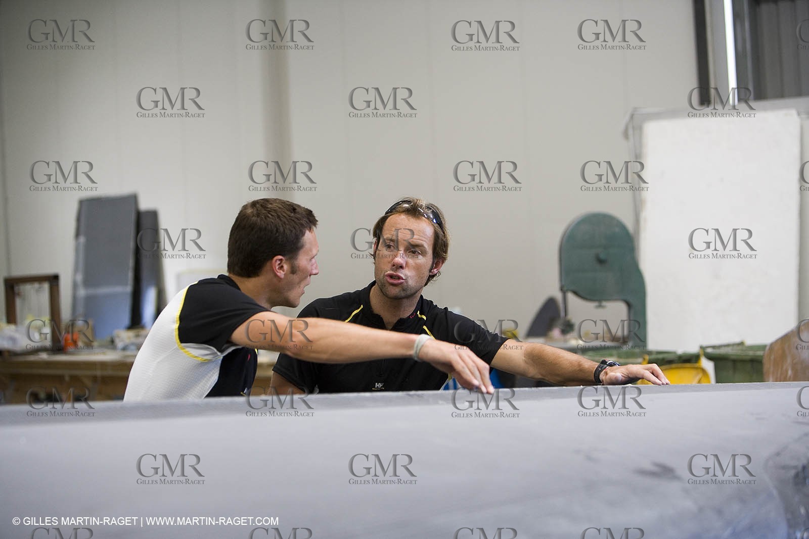 Sydney, Australia, Thomas Coville trimaran Sodebo building at Boat Speed