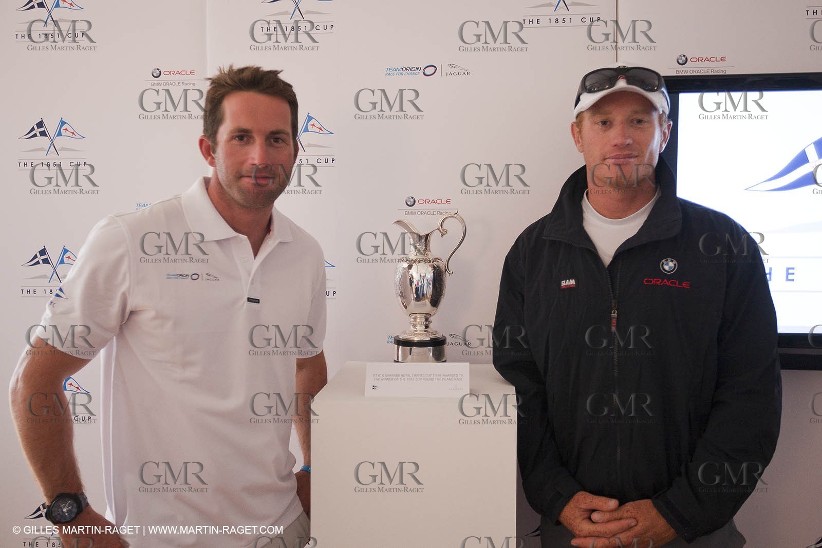 02 08 2010 - Cowes (UK, IOW) 1851 Cup -  BMW ORACLE Racing - Training Day - Ben Ainslie - James Spithill.