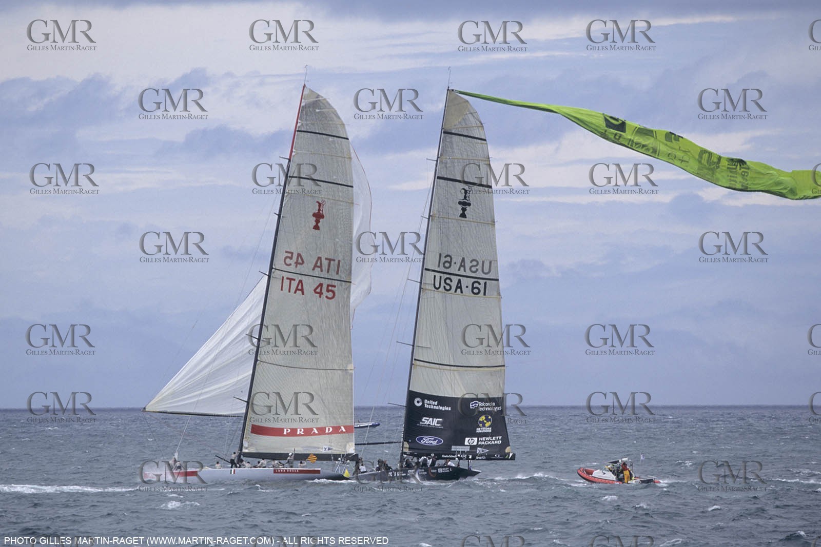 Sailing, Yacht Racing, America's Cup XXX, Auckland (NZL), 2000, Louis Vuitton Cup Final, AMerica True Vs Luna Rossa