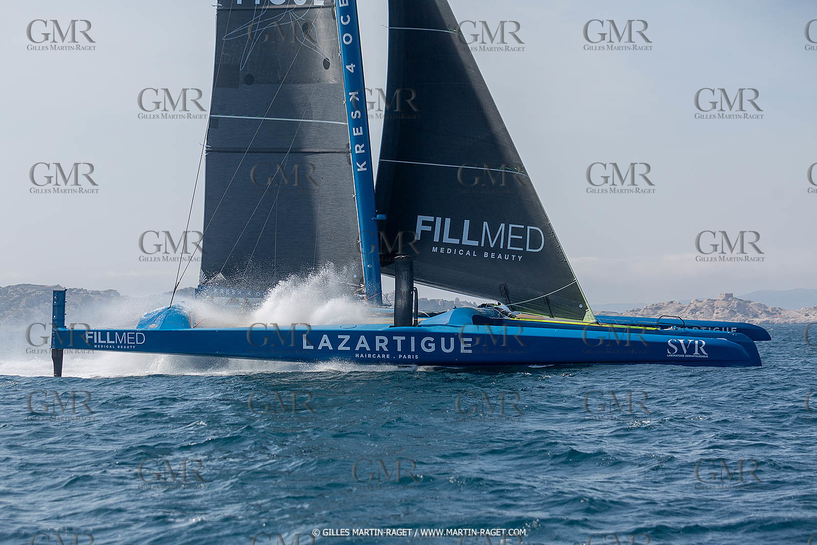 18 05 2022, Marseille (FRA), APremière navigation du trimaran Ultim SVR LAZARTIGUE à Marseille