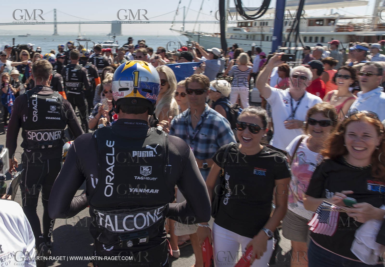 07 09 2013 - San Francisco (USA,CA) - 34th America's Cup -34th America's Cup; Race Day 1, Oracle Team USA vs Emirates Team New Zealand; Dock Out Show at America's Cup Park
