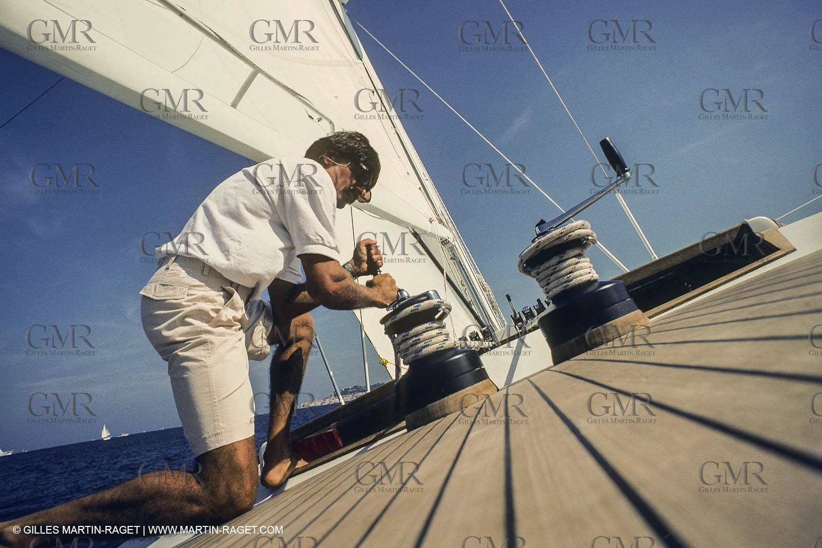 Voile, croisière, personnages, hommes