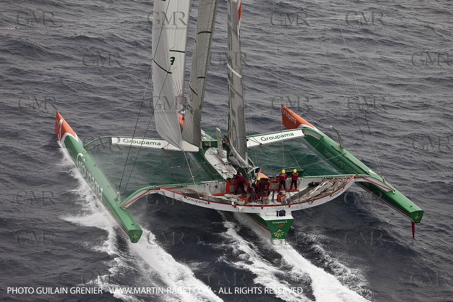 05 14 09 - Marseilles - Mediterranean Record - Groupama 3 - Franck Cammas - G Class - Start from Marseilles to Carthage (Tunisia)