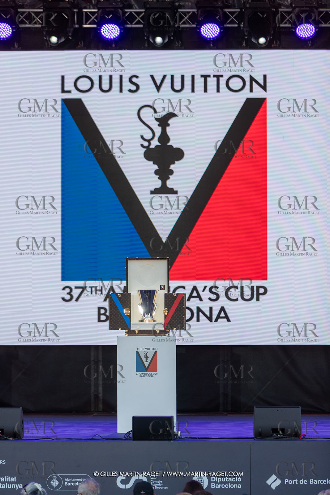 04 10 2024, Barcelona (ESP), 37th America's Cup, Louis Vuitton Cup Final, Race Day 7 , Prizegiving