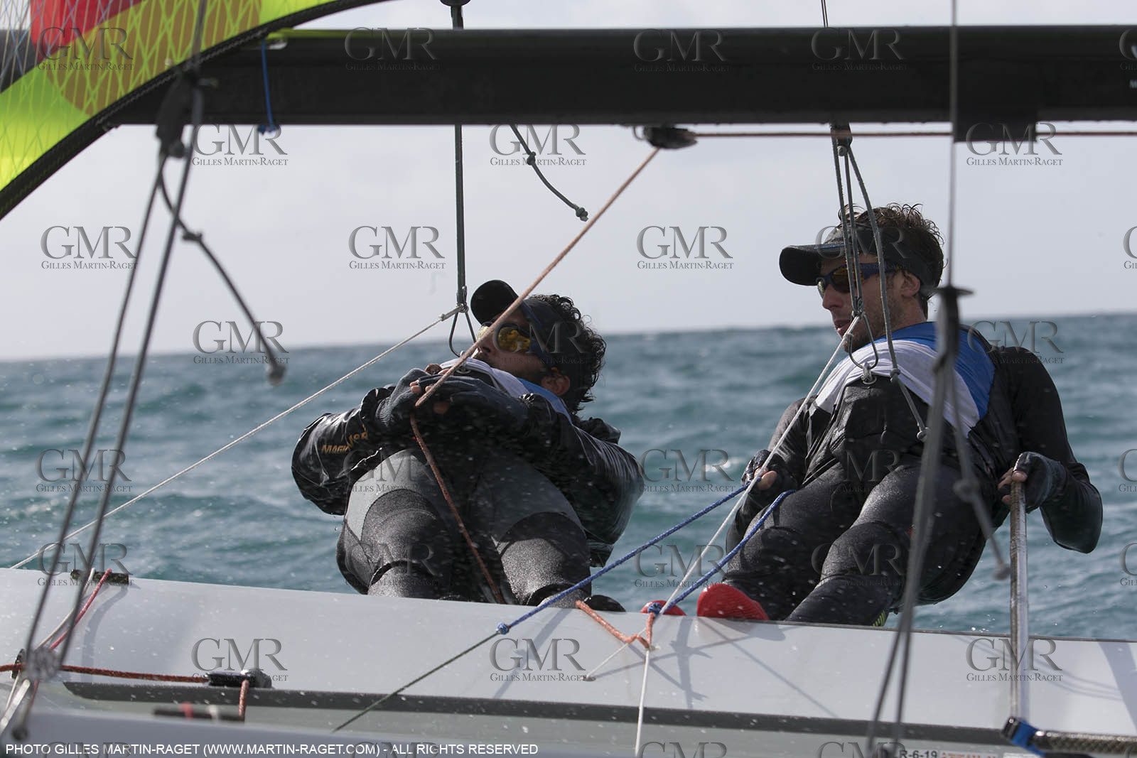 04 03 2016, Marseille (FRA,13), Olympic Sailing, 49er, french representatives Julien D'Ortoli Noë Delpech training