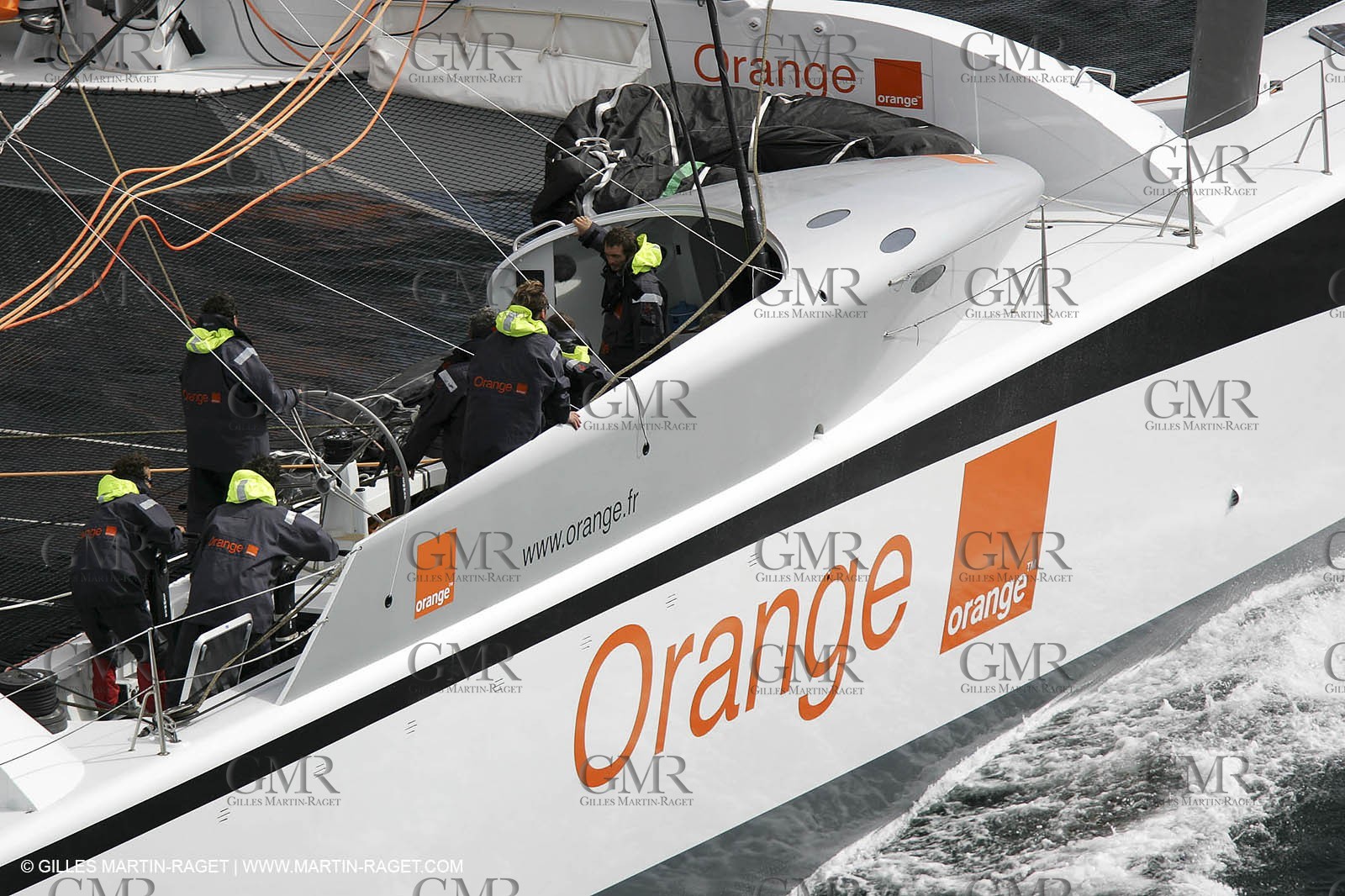 2004 Atlantic record attempt - Orange II at Land's End