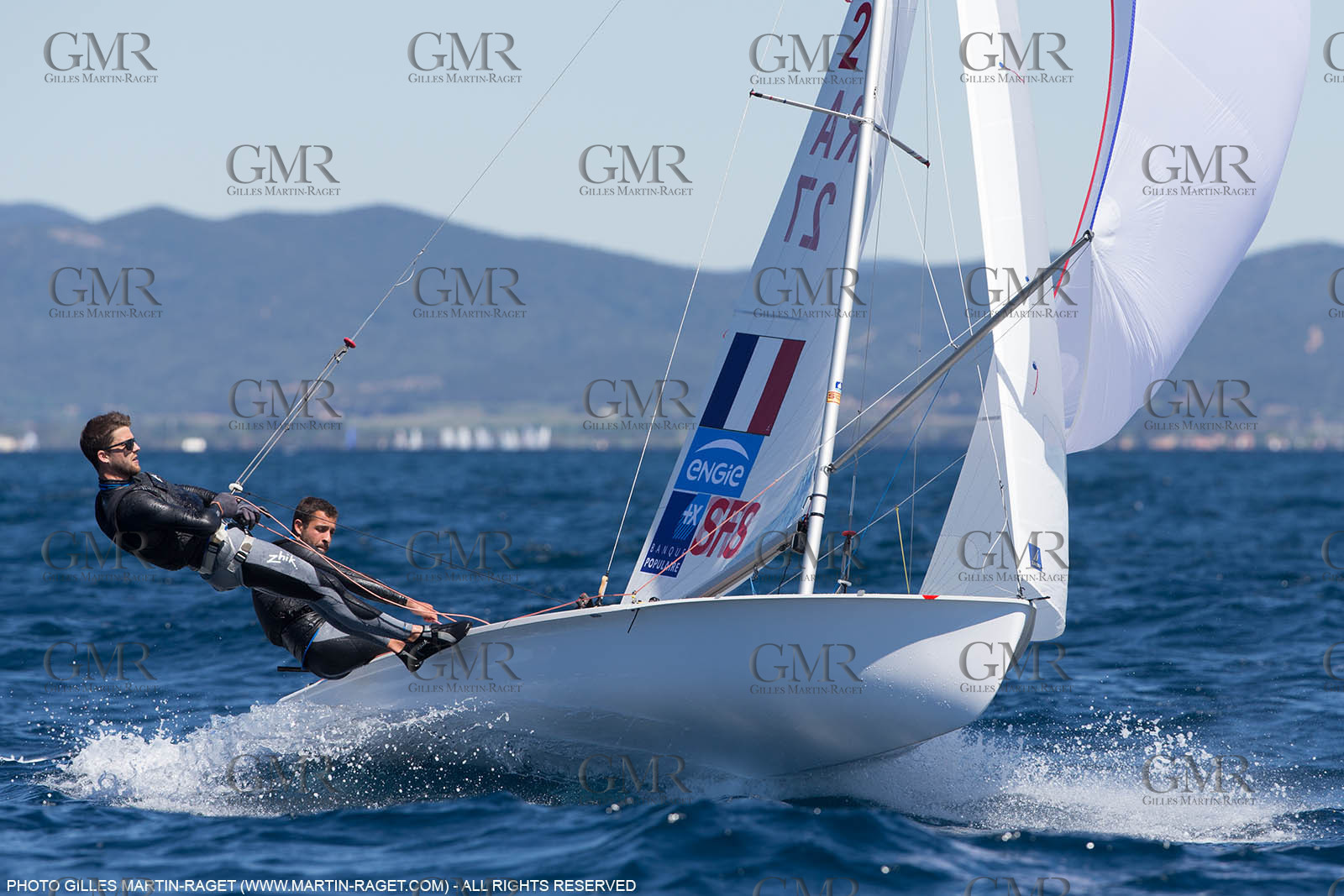 25 04 2016, Hyères (FRA,83), Jeux Olympiques Rio 2016, voile, 470, Sofian Bouvet   Jeremie Mion, SFS Voile