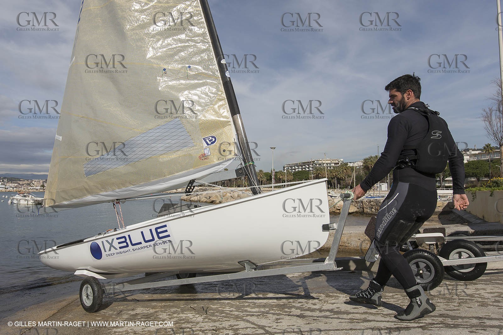 14 02 2014,  Cannes (FRA,06), FINN Cannes International Sailing week - Thomas Lebreton (FRA)