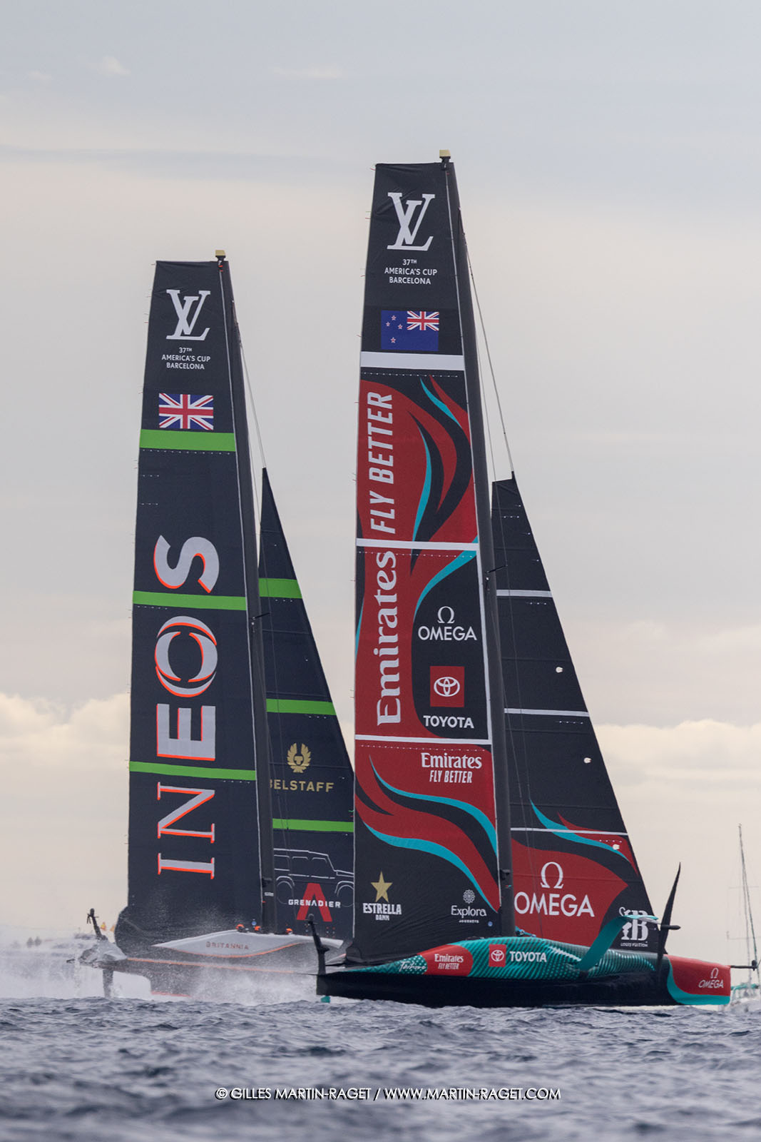 18 10 2024, Barcelona (ESP), Louis Vuitton 37th America's Cup, Final Match, Race Day 5, Race 7