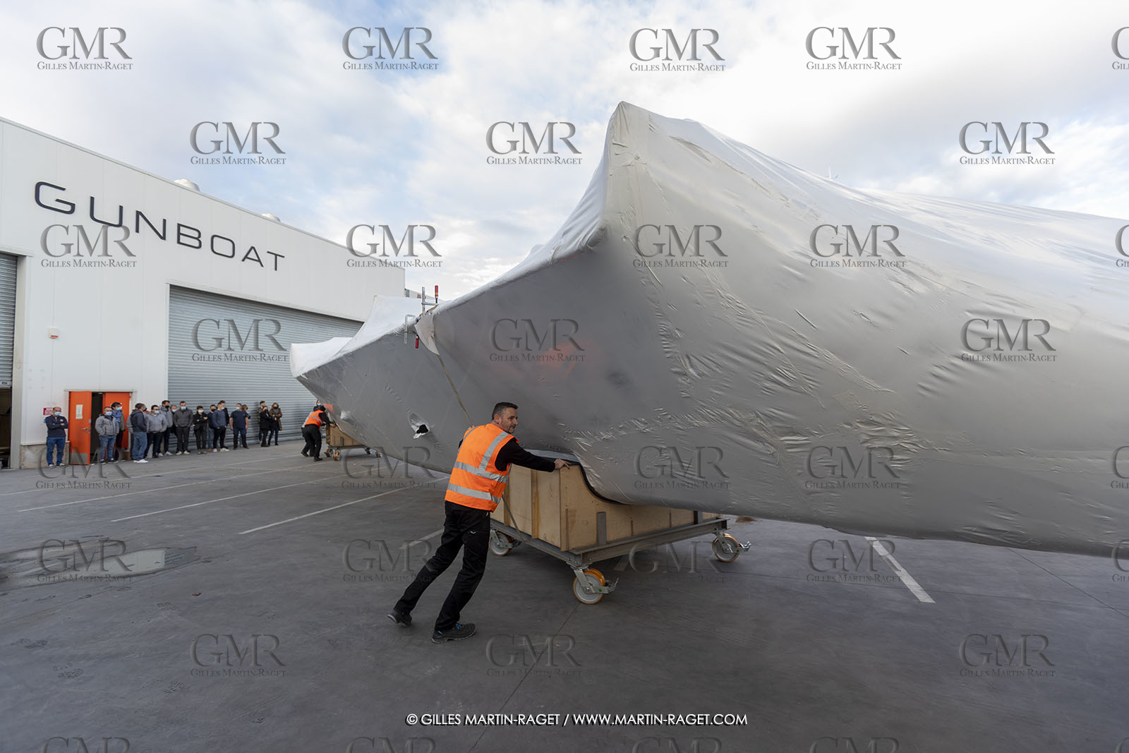 15 02 2022, La Grande Motte (FRA), Gunboat 80  1 hulls delivery