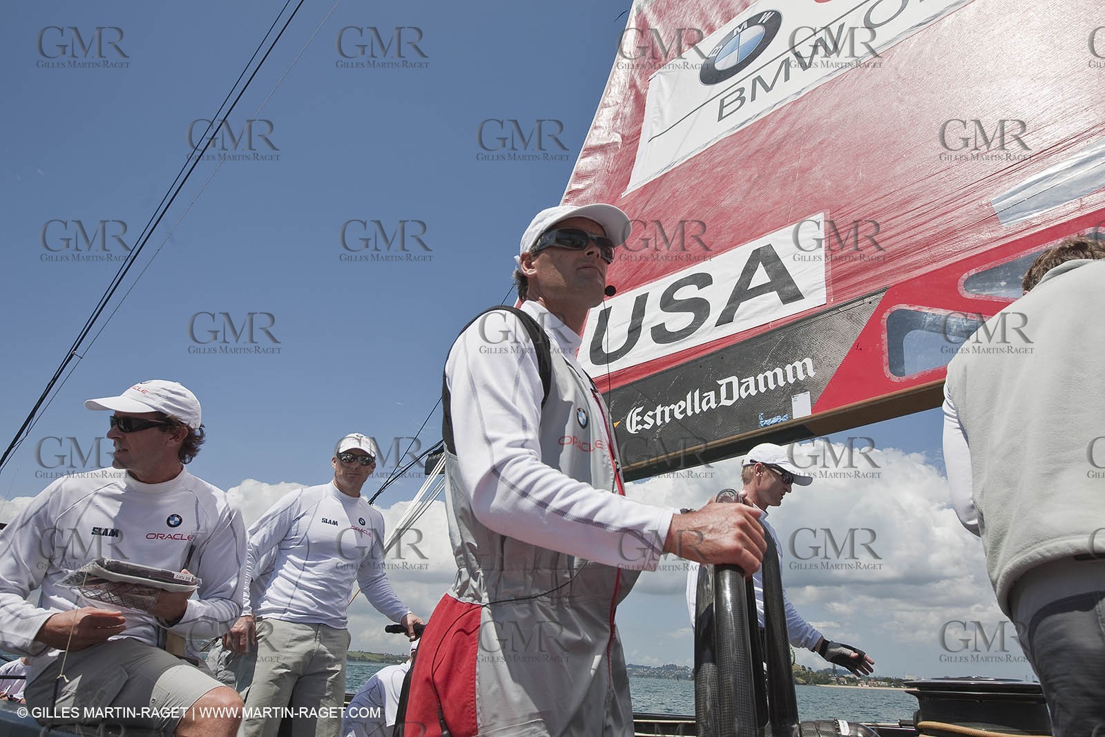 23 01 2009 - Auckland (NZL) - Louis Vuitton Pacific Series - BMW ORACLE Racing - Tuning up onboard Emirates Team New Zealand yacht