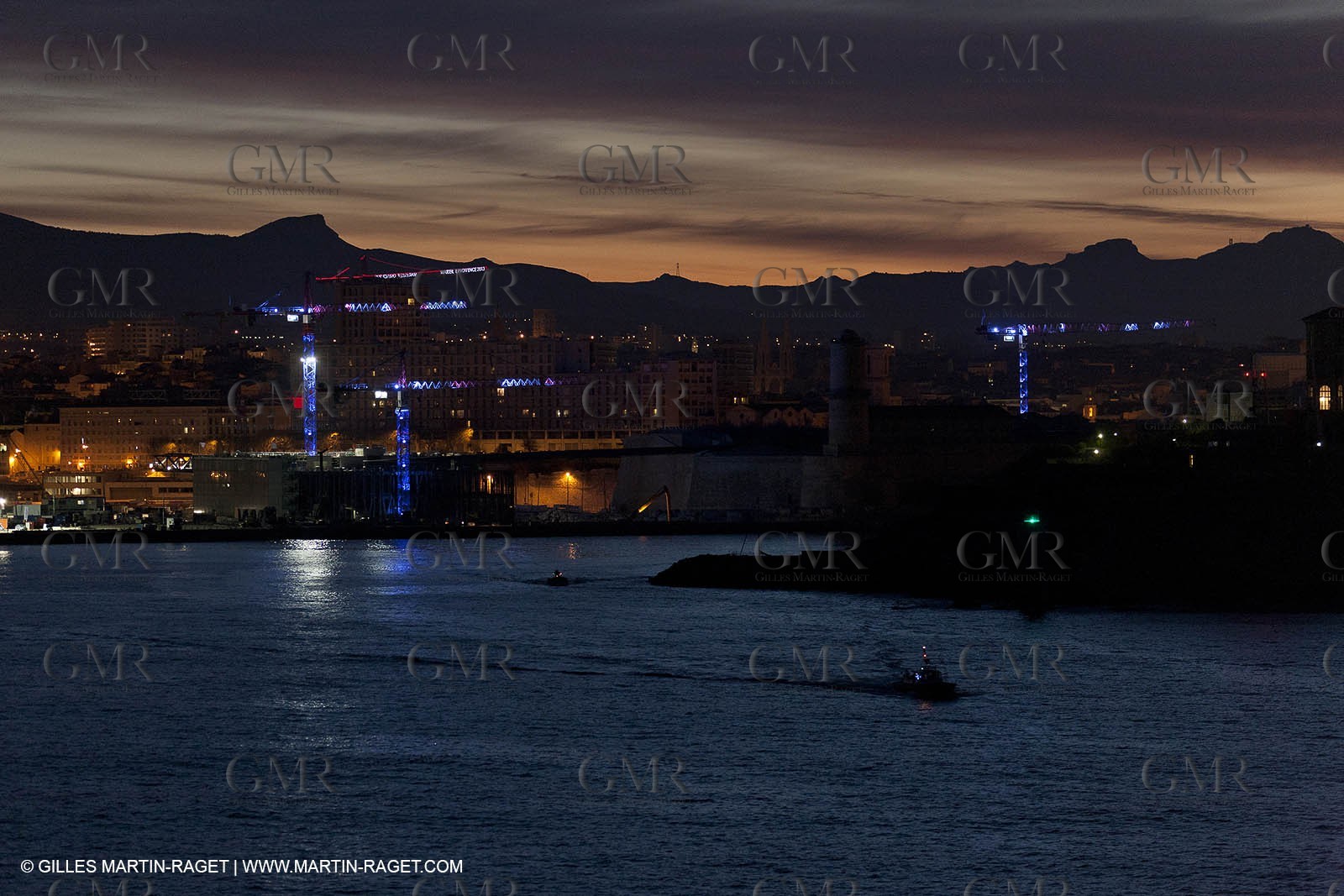 17 02 2012 - Marseille (FRA,13) - Arrival in Marseille harbour onboard ferry Piana (La Meridionale Corp.)