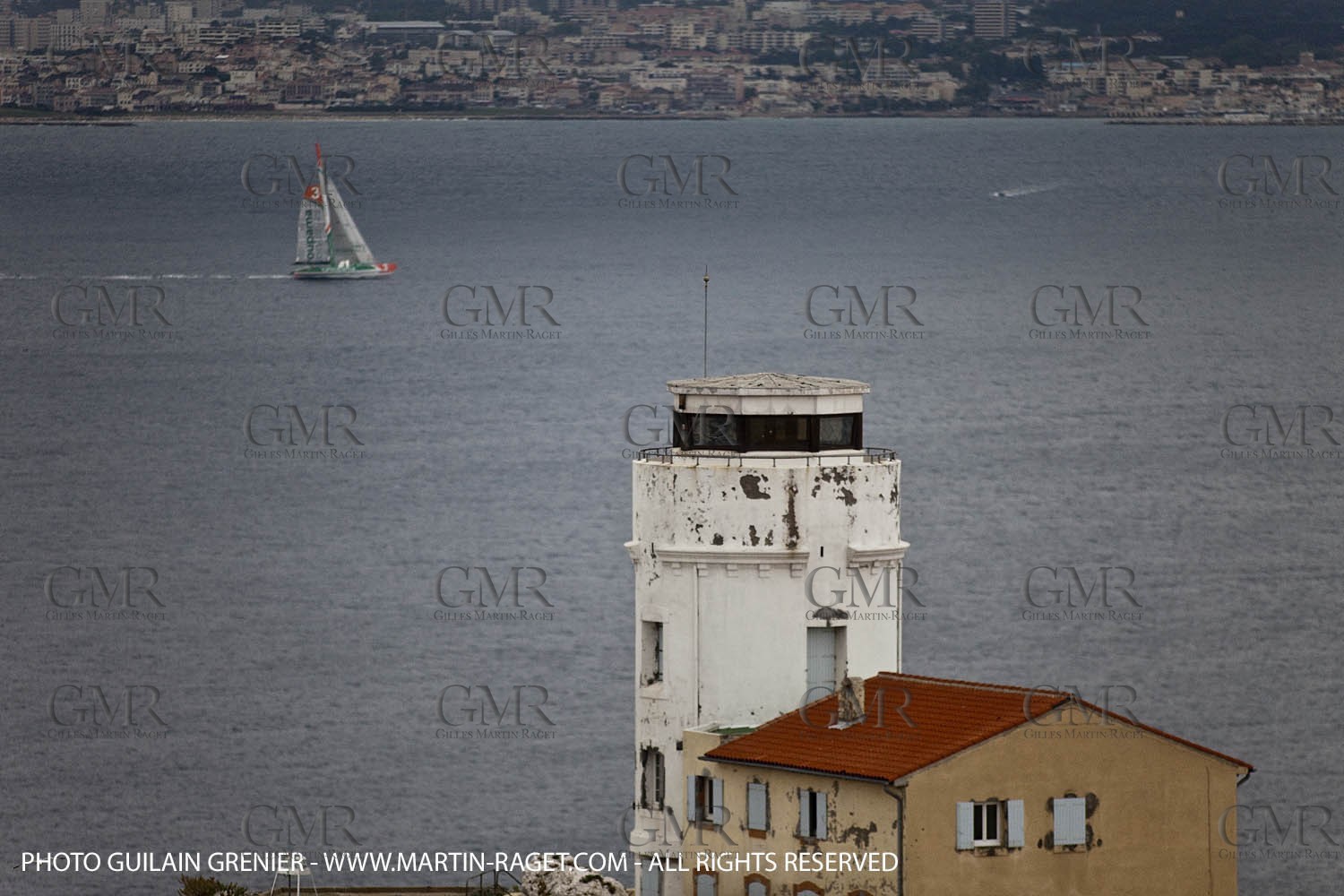 05 14 09 - Marseilles - Mediterranean Record - Groupama 3 - Franck Cammas - G Class - Start from Marseilles to Carthage (Tunisia)