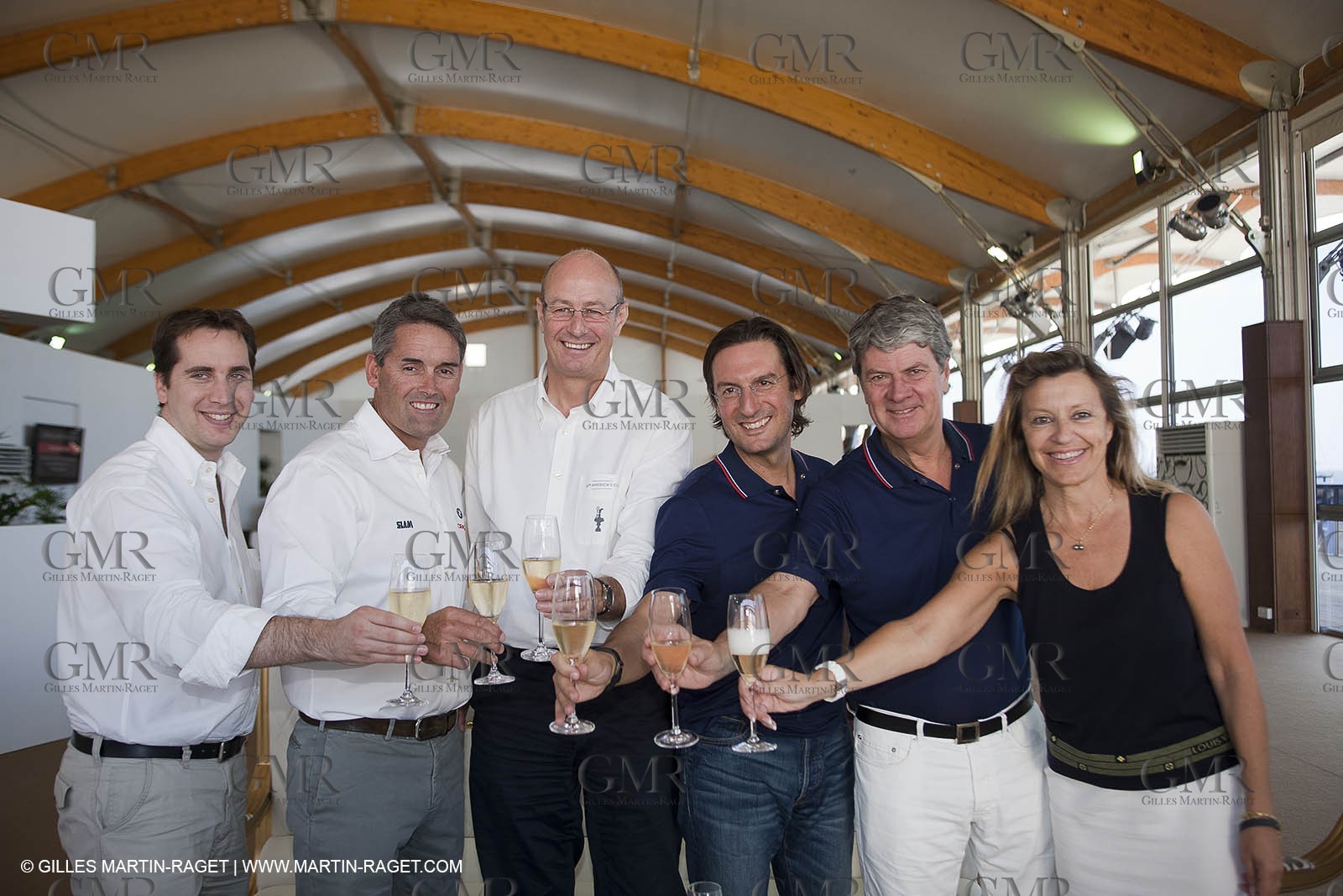 25 07 2010 - Dubai (UAE)  34th America's Cup- Louis Vuitton Partnership Announcement- Mark Bullingham, Russell coutts, Richard Worth, Pierto Beccari, Yves Carcelle, Chrisitne Bélange