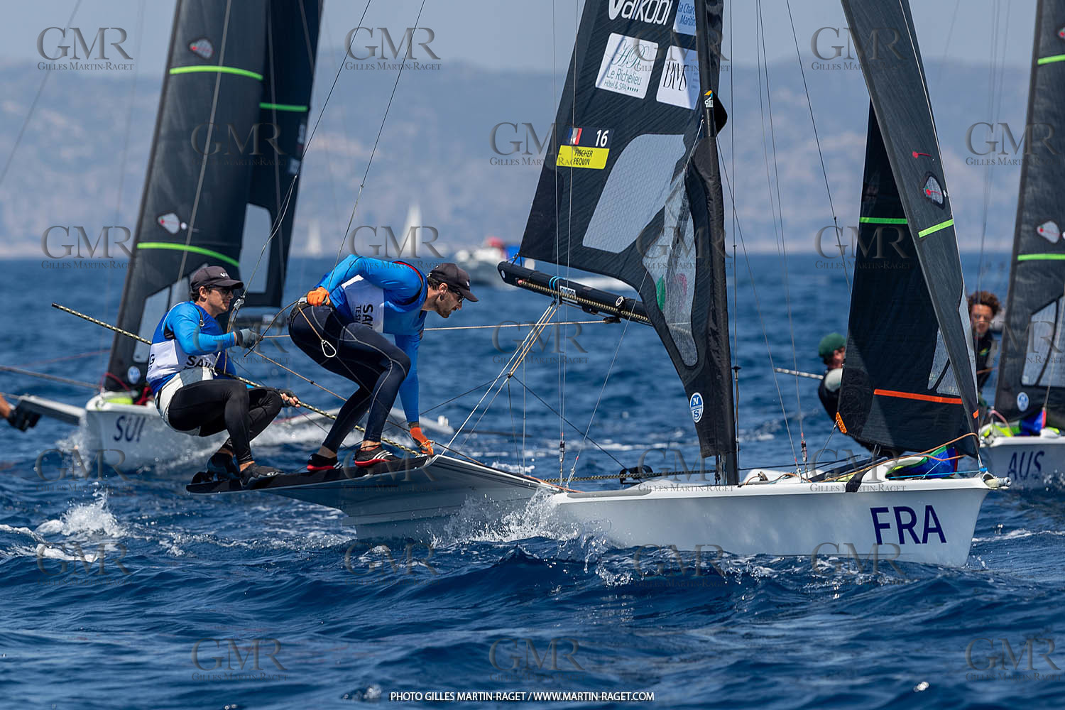 16 07 2023, Marseille, (FRA), Paris 2024 Olympic Games 2024 Sailing Test Event, Day 8, Medal race 49er Men