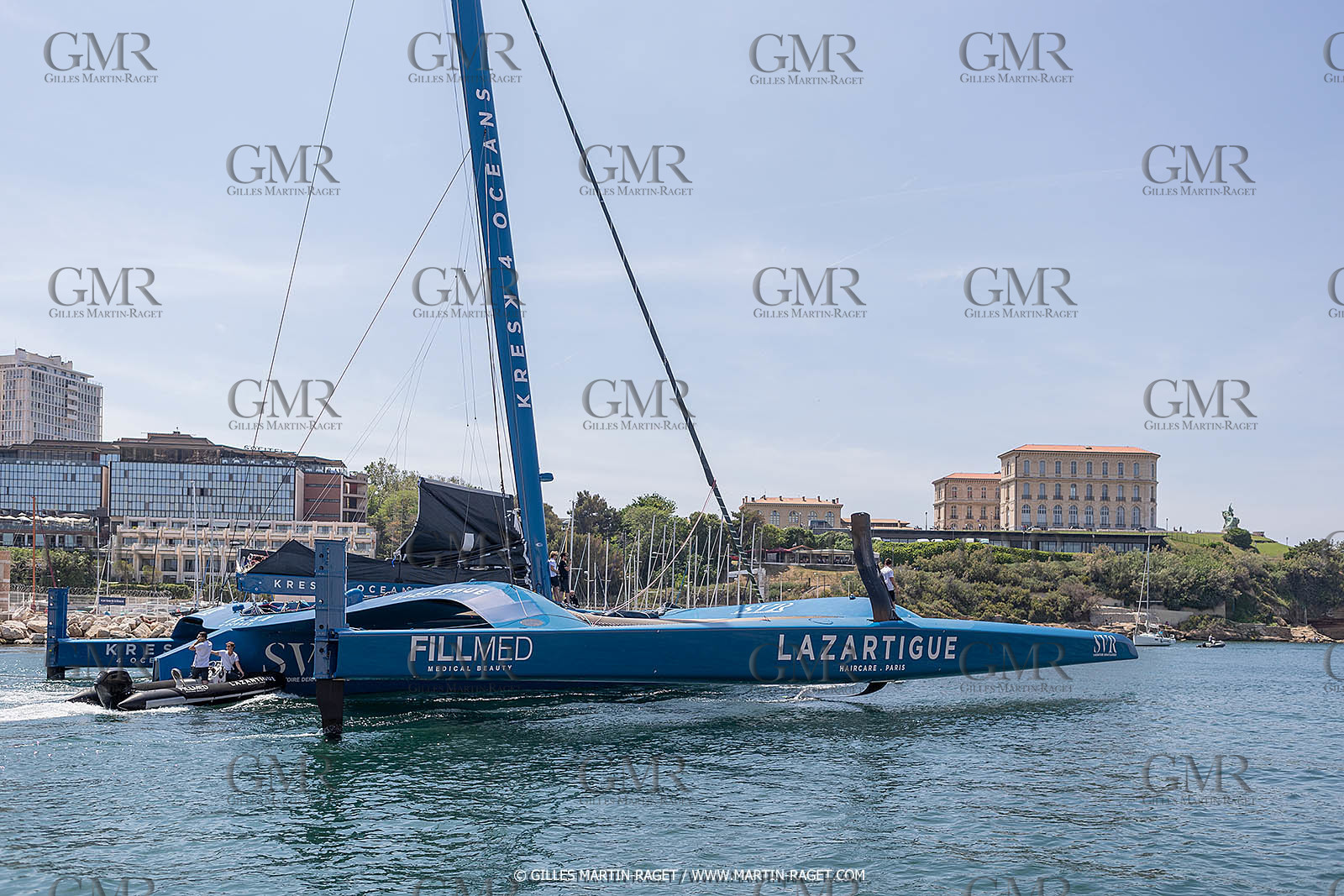 18 05 2022, Marseille (FRA), APremière navigation du trimaran Ultim SVR LAZARTIGUE à Marseille
