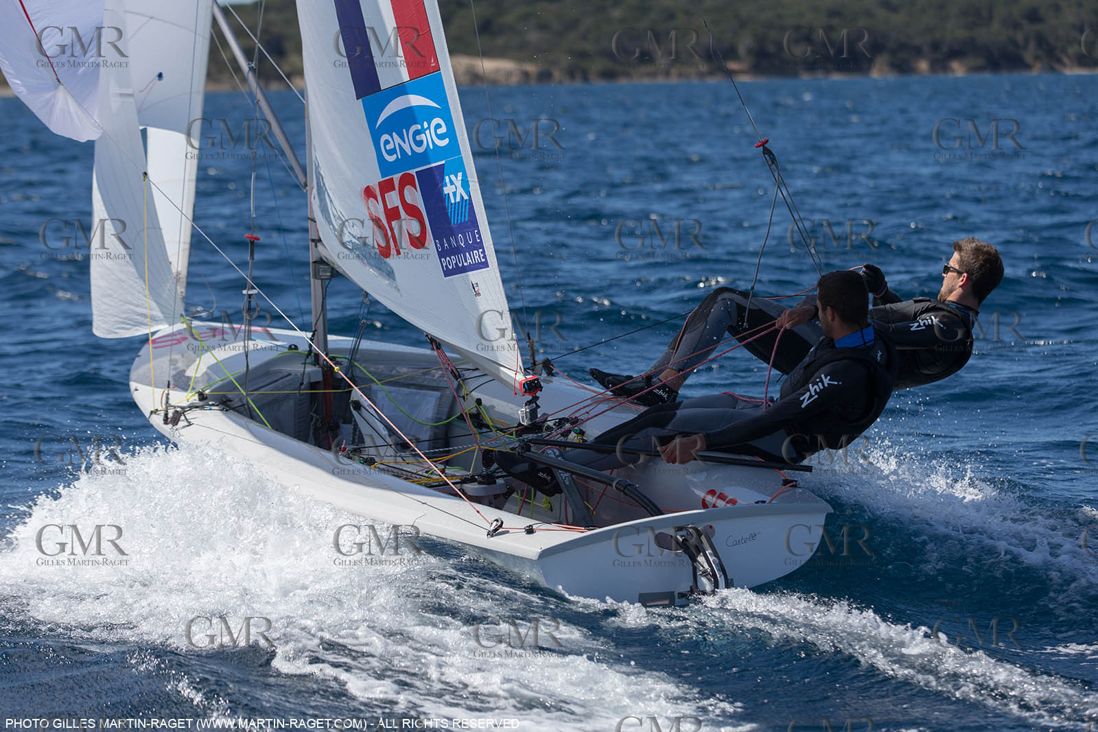 25 04 2016, Hyères (FRA,83), Jeux Olympiques Rio 2016, voile, 470, Sofian Bouvet   Jeremie Mion, SFS Voile