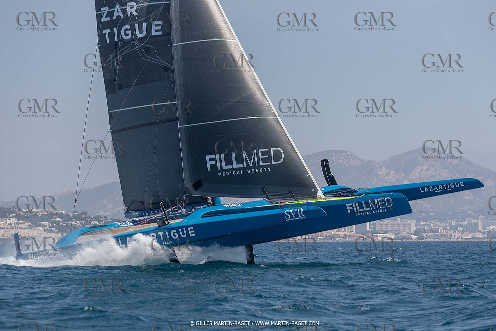 18 05 2022, Marseille (FRA), APremière navigation du trimaran Ultim SVR LAZARTIGUE à Marseille