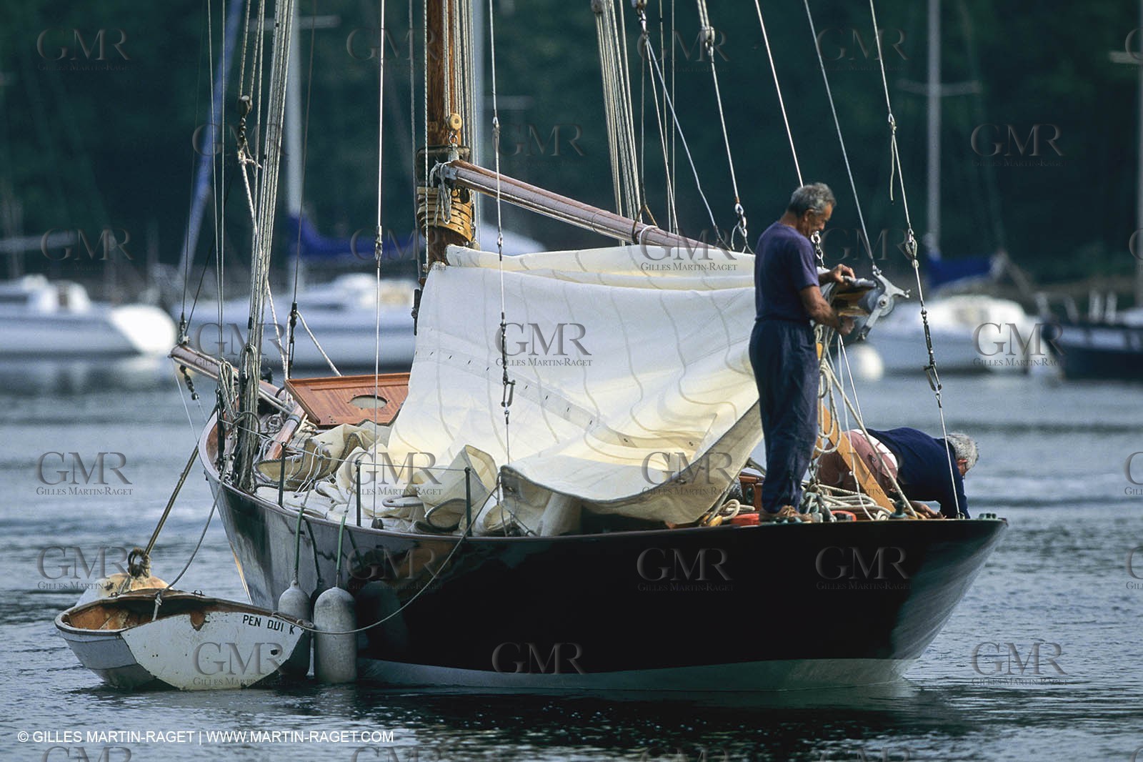 Eric Tabarly a bord de Pen duick