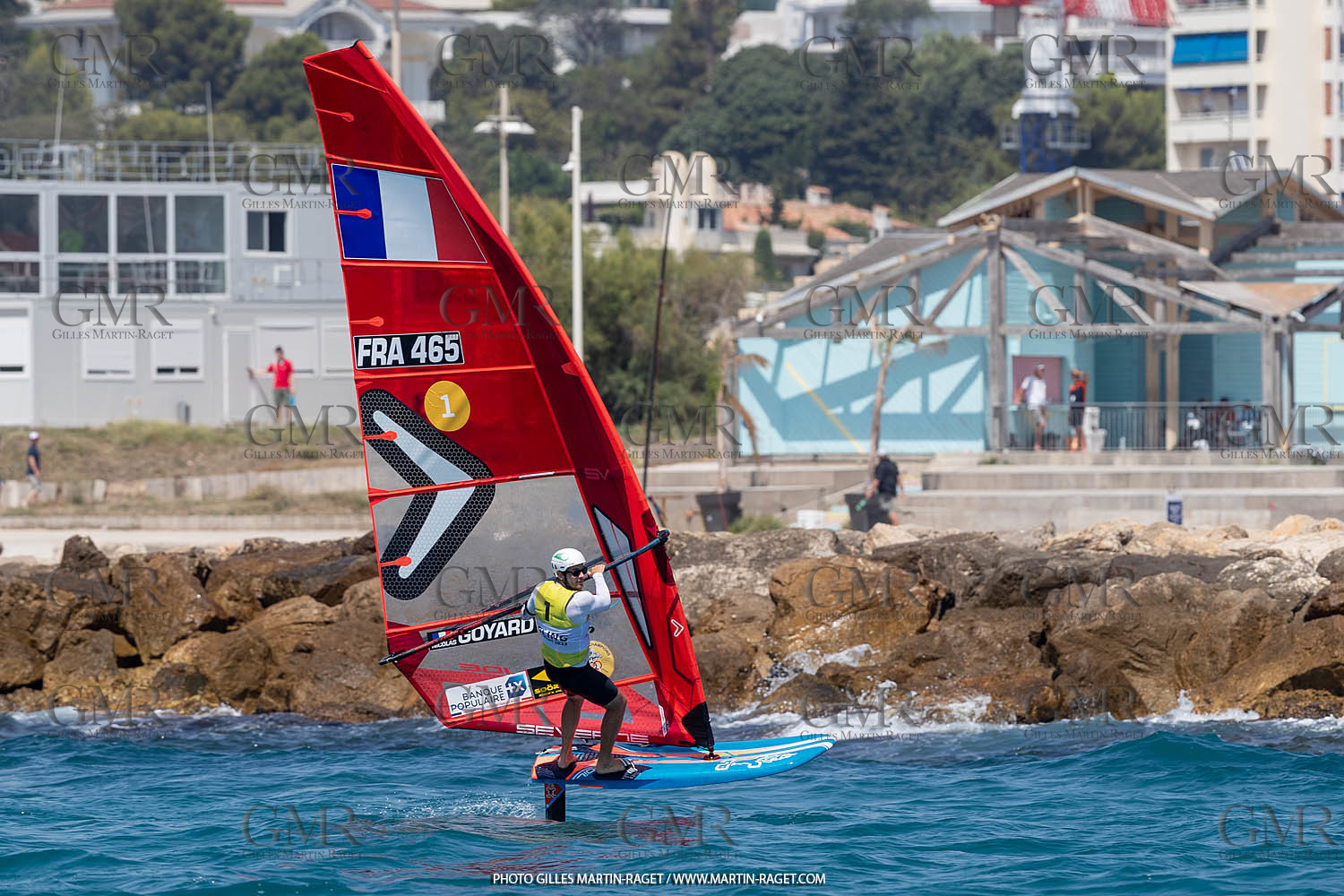 16 07 2023, Marseille, (FRA), Paris 2024 Olympic Games 2024 Sailing Test Event, Day 8, Medal race IQ Foil Men, Thomas Goyard (FRA)