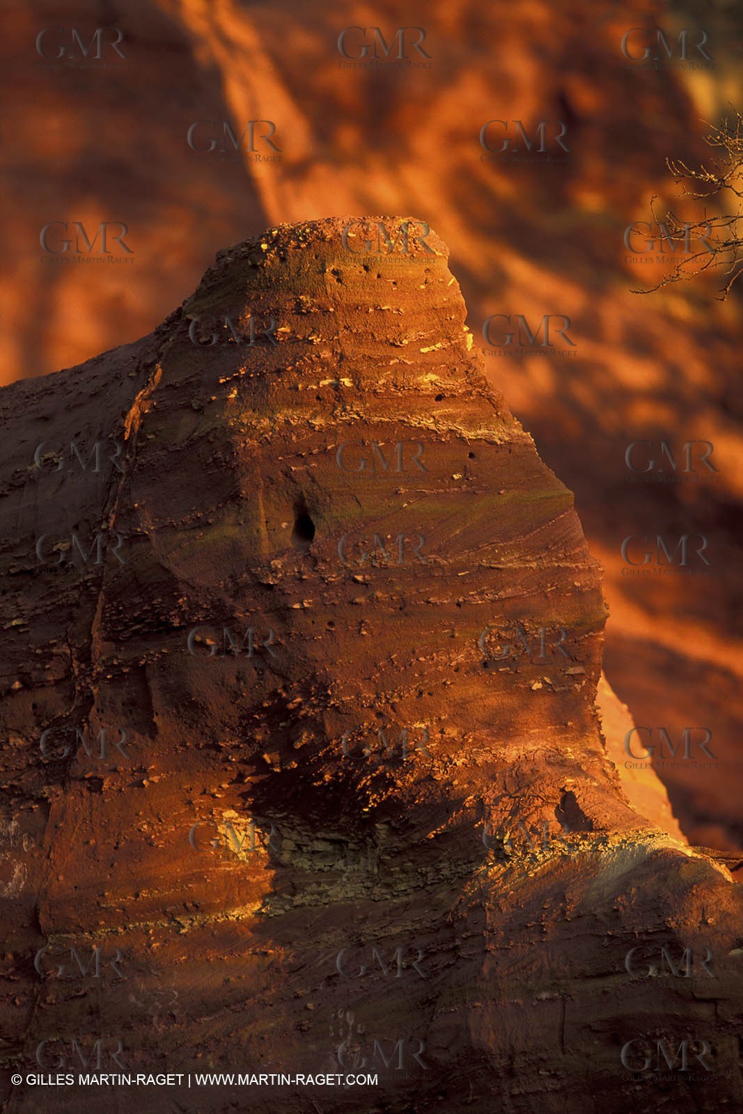 France, Provence, Luberon, Carrières d'ocre près d'Apt, ocher stone pit near Apt