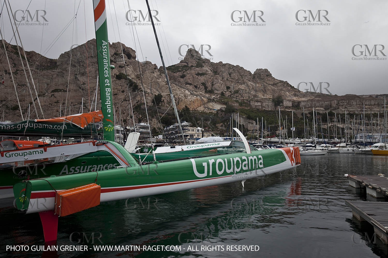 05 14 09 - Marseilles - Mediterranean Record - Groupama 3 - Franck Cammas - G Class - Start from Marseilles to Carthage (Tunisia)