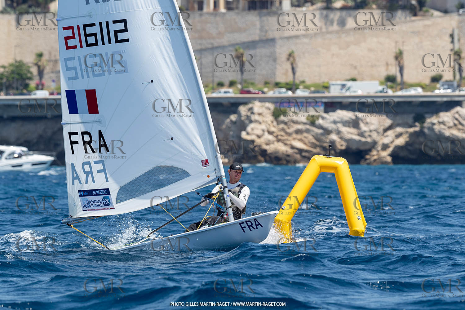 15 07 2023, Marseille (FRA), Paris 2024 Olympic Games Sailing Test Event, Day 6, Ilca 7 Medal race