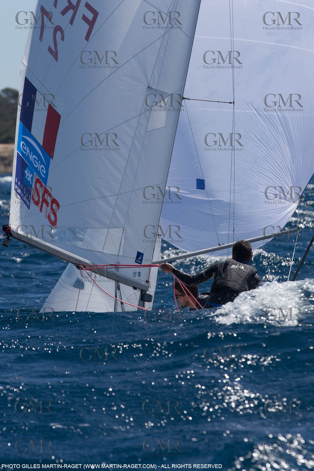 25 04 2016, Hyères (FRA,83), Jeux Olympiques Rio 2016, voile, 470, Sofian Bouvet   Jeremie Mion, SFS Voile