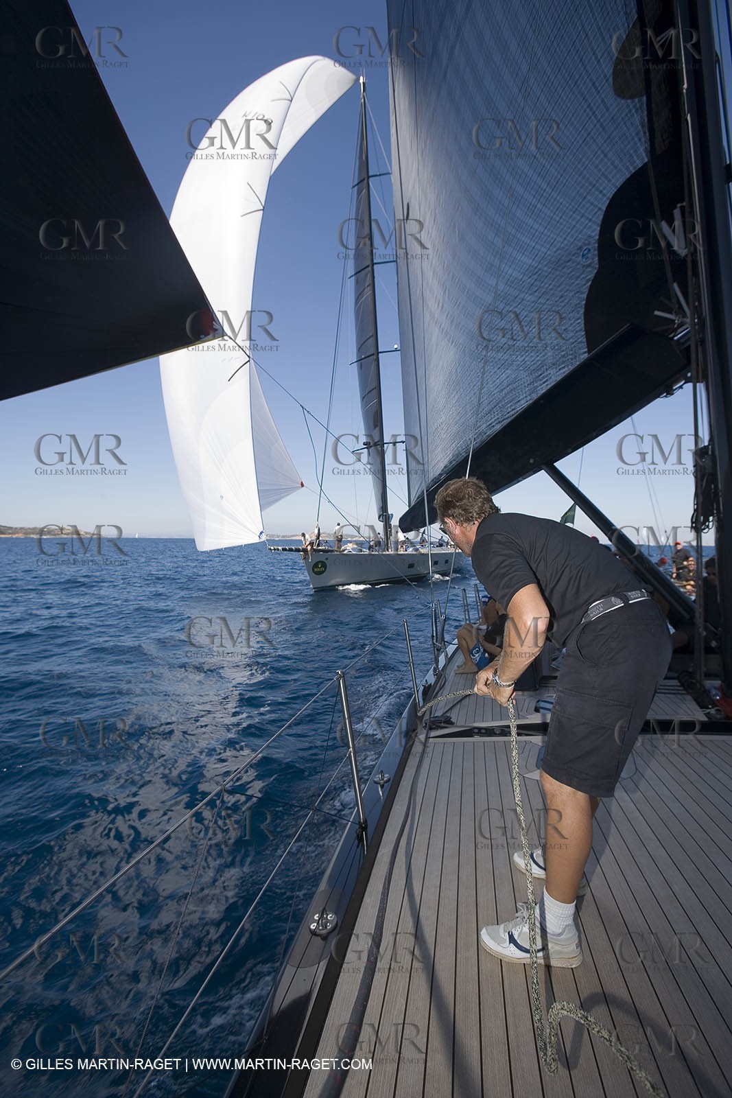 03 09 06 - Porto Cervo (Sardinia) - Maxi World Cup 2006 - Onboard Wally 90 Tango
