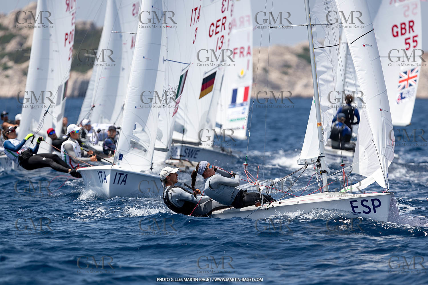 09 07 2023, Marseille (FRA), Paris 2024 Sailing Test Event, Race Day 1, 470