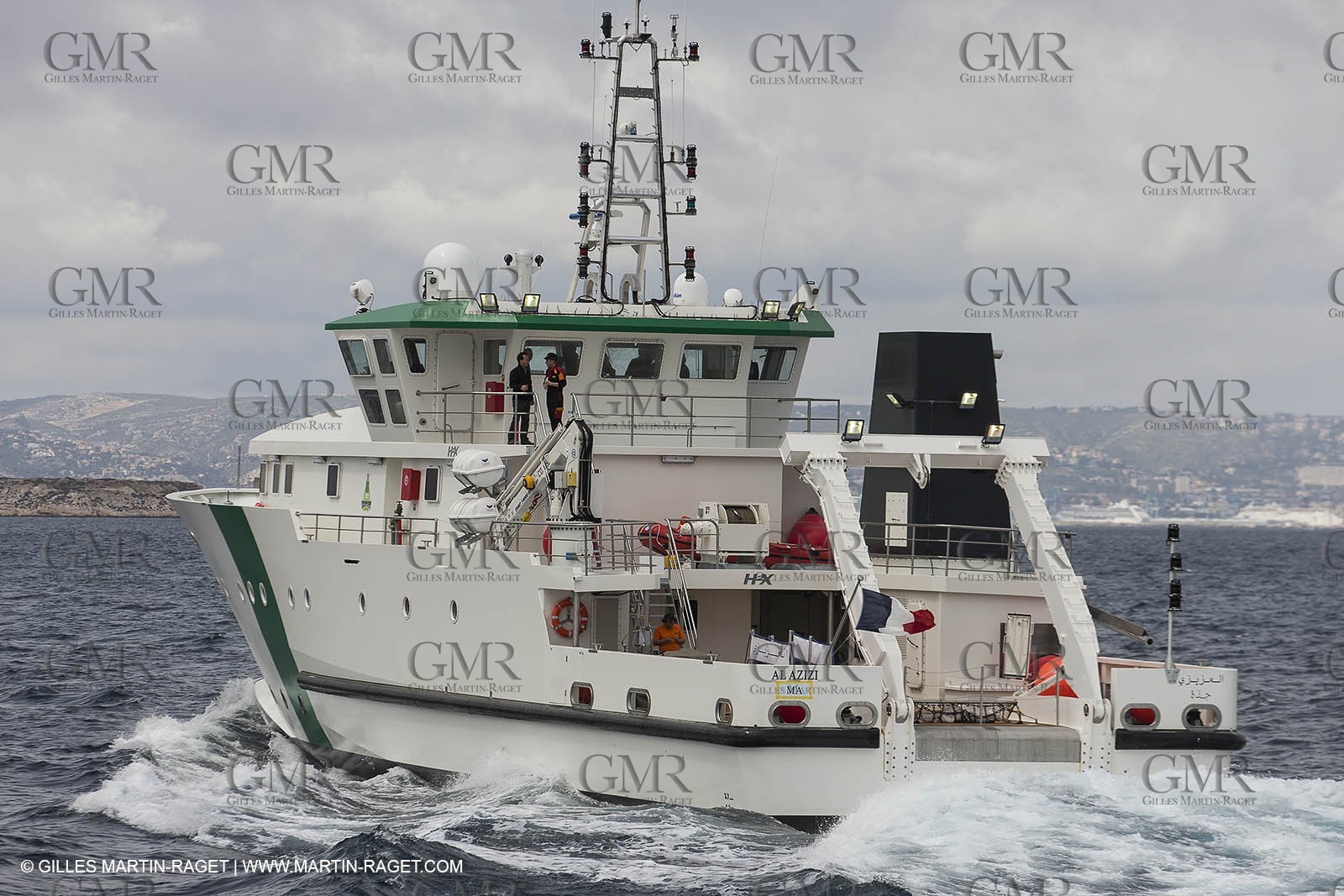 Al Azizi first sea trial - H2X boatyard - Oceanographjic research ship - La Ciotat (FRA,13) - 26 05 2014
