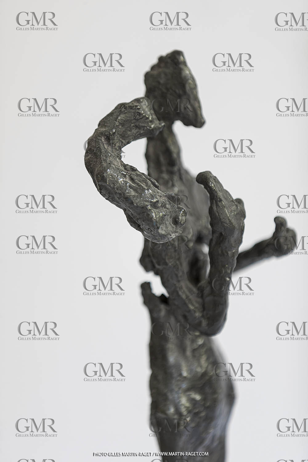 03 08 2020, St Rémy de Provence, (FRA,13), Oeuvre de Germaine Richier, L'Epi 1955, Bronze patiné foncé, Fondeur L.Thinot, Paris, exemplaire d'exposition, 44 x 12,5 x 9 cm, Collection particulière