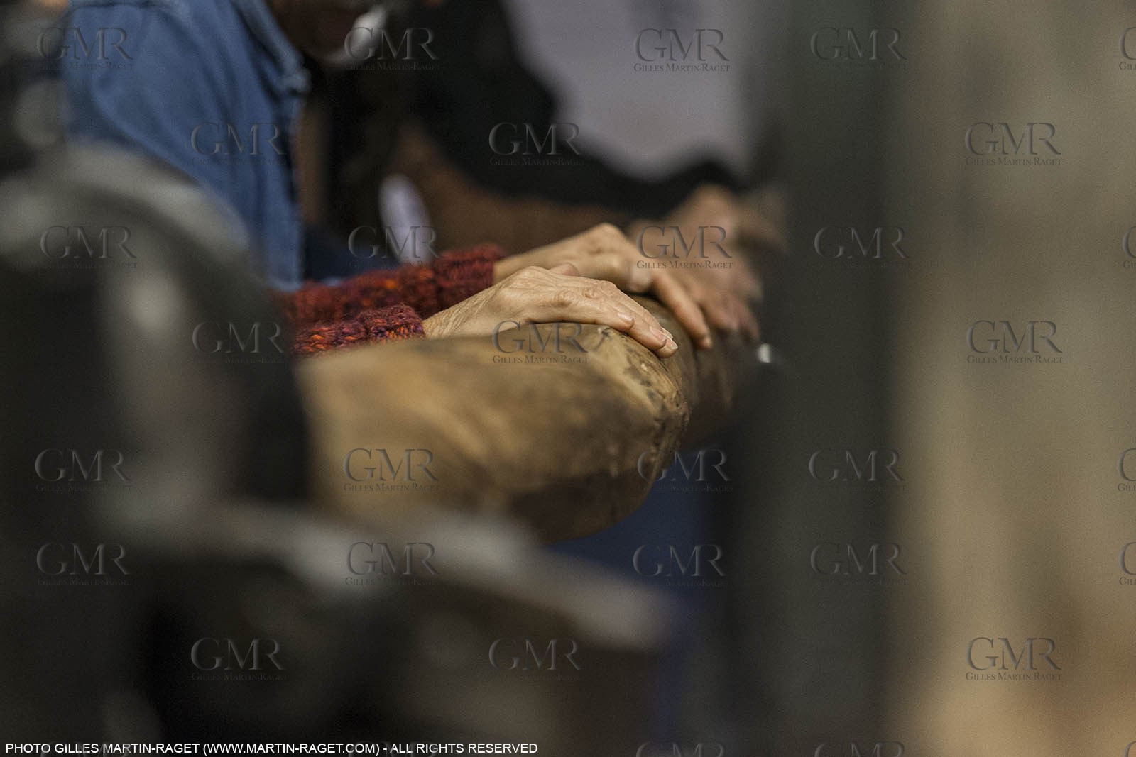 14 11 2015, Saint-Etienne du Grès (FRA,13), traditional making of olive oil at La Croix mill