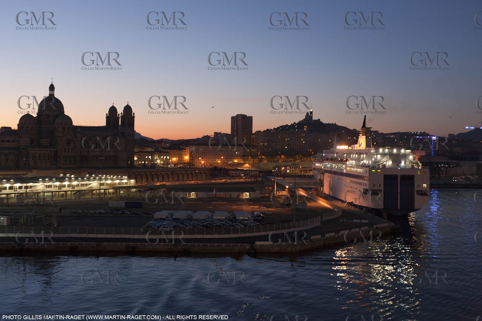 17 02 2012 - Marseille (FRA,13) - Arrival in Marseille harbour onboard ferry Piana (La Meridionale Corp.)