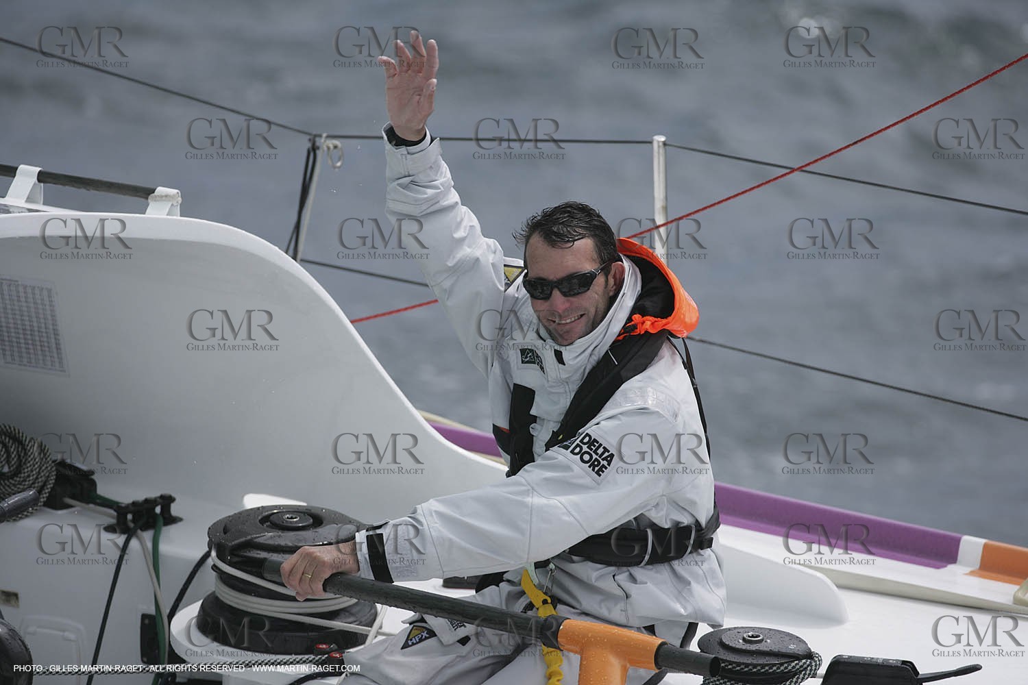 21 06 2007 - Belle Ile en mer (South Britanny, France) - Monocoques IMOCA - Delta Dore (Jeremie Beyou) à l'entraînement