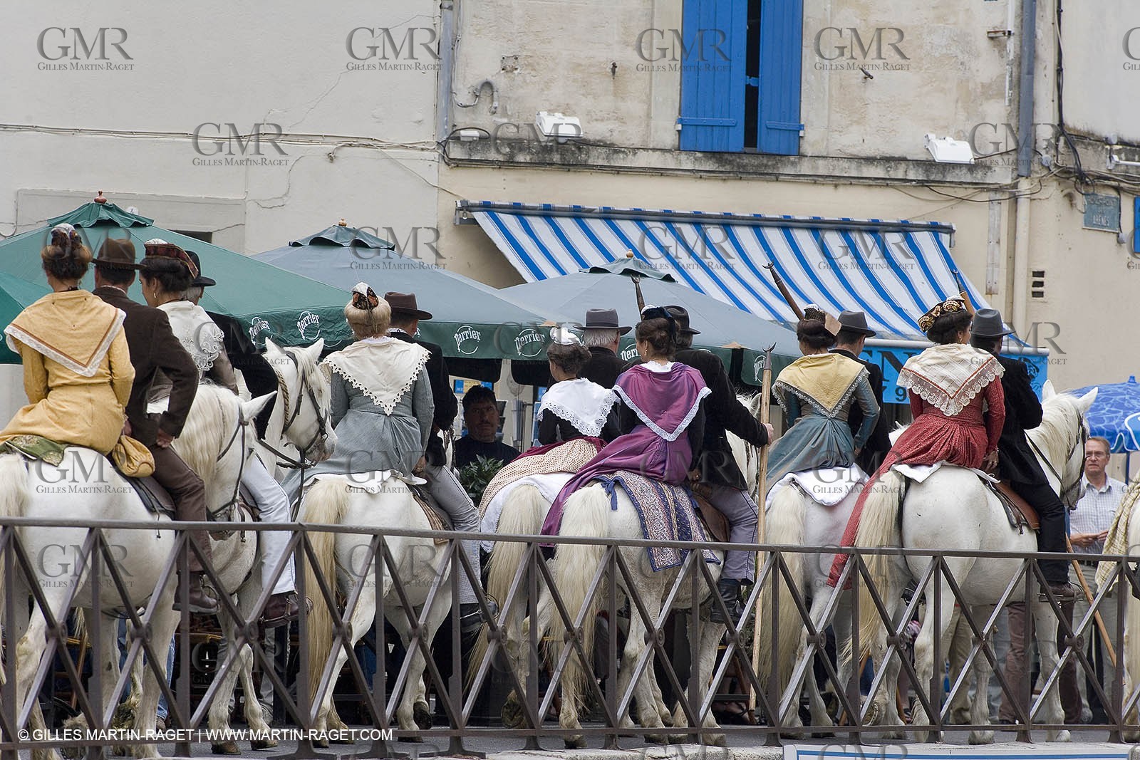 Arlésiennes in costume - Gardians (cow-boys) celebration - Arles