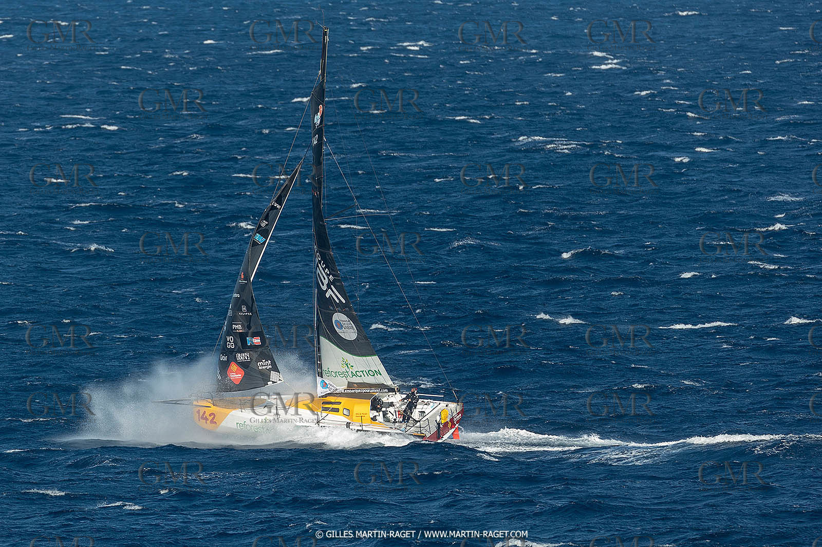 27 08 2021, Marseille (FRA), Transat Jacques Vabre 2021, Class 40, HBF-Reforest'Action (Kito de Pavant, Gwen Gbick)