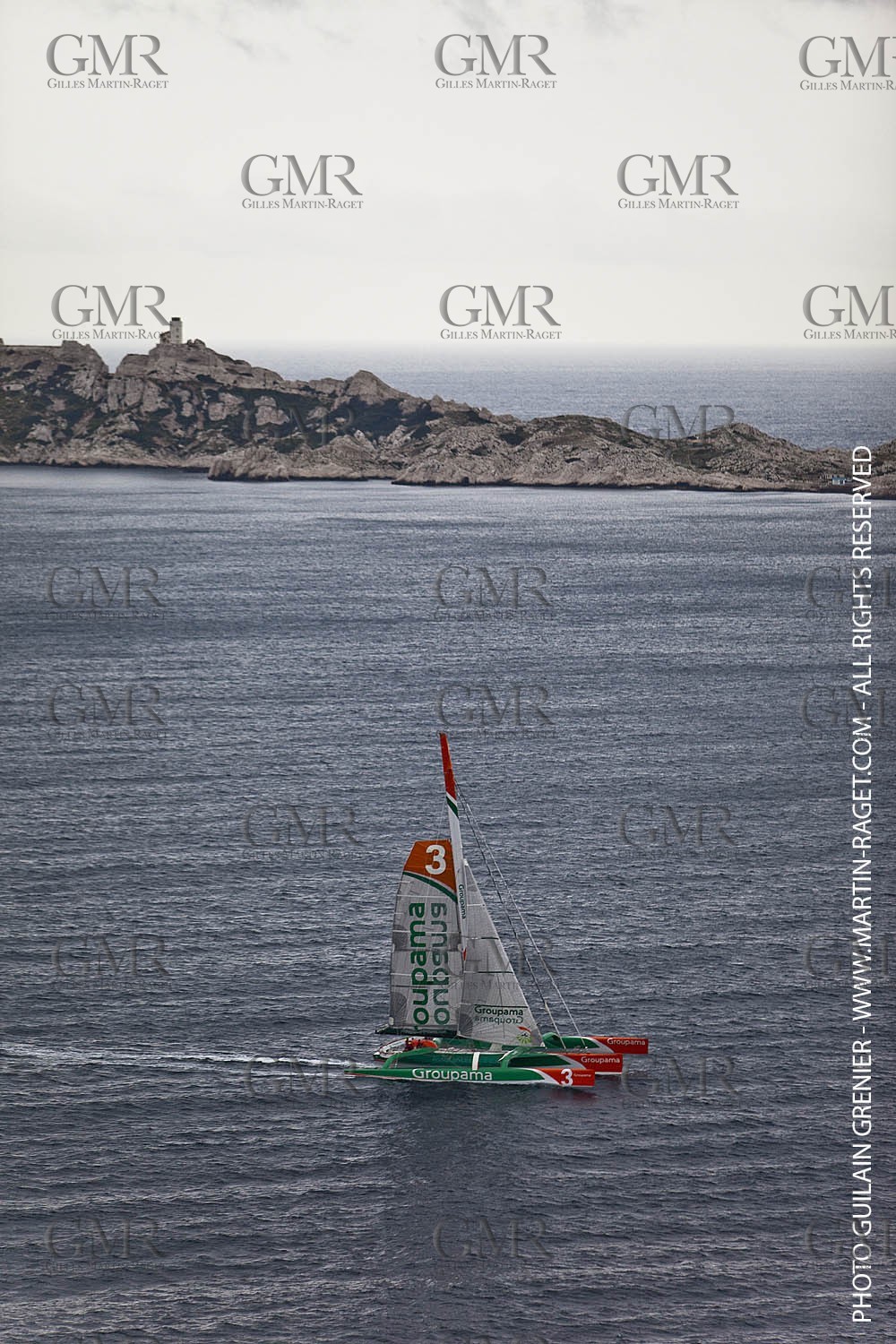 05 14 09 - Marseilles - Mediterranean Record - Groupama 3 - Franck Cammas - G Class - Start from Marseilles to Carthage (Tunisia)