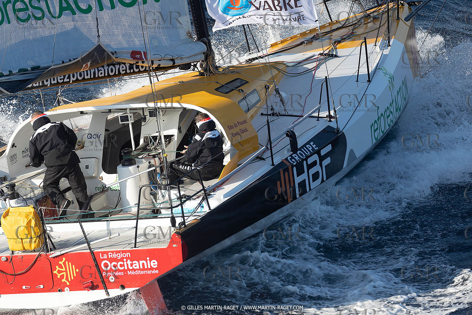 27 08 2021, Marseille (FRA), Transat Jacques Vabre 2021, Class 40, HBF-Reforest'Action (Kito de Pavant, Gwen Gbick)