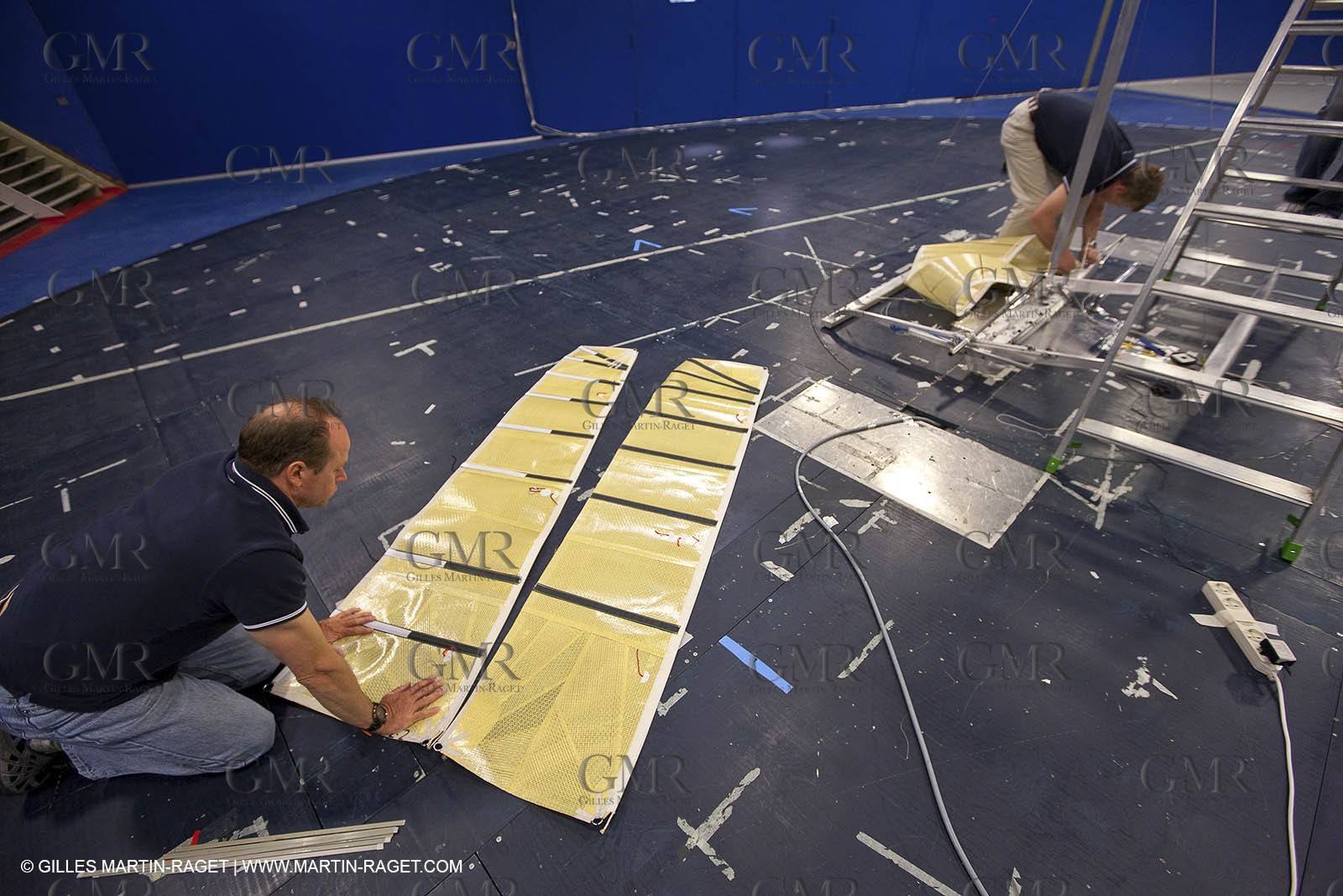 24 04 2009) - Milano (ITA) - 33rd America's Cup - BMW ORACLE Racing - Model testing at Milano Polythecnic school wind Tunnel