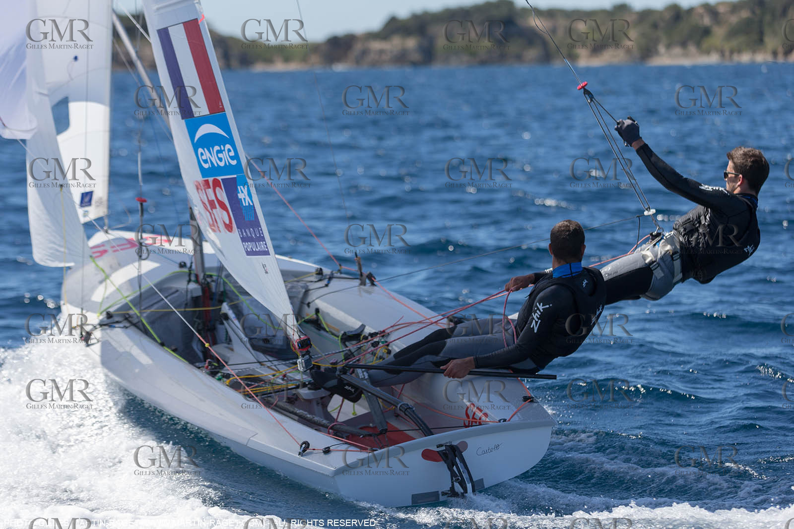 25 04 2016, Hyères (FRA,83), Jeux Olympiques Rio 2016, voile, 470, Sofian Bouvet   Jeremie Mion, SFS Voile