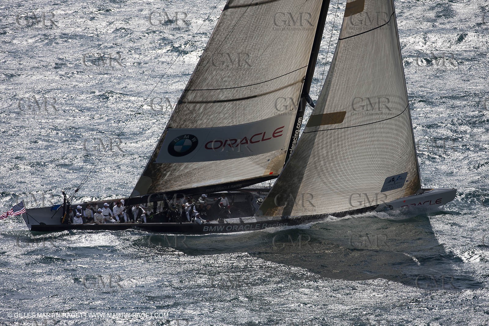 05 08 2010 - Cowes (UK, IOW) - The 1851 Cup -  BMW ORACLE Racing - Round The Island Race - From Ste Catherine to the Needles