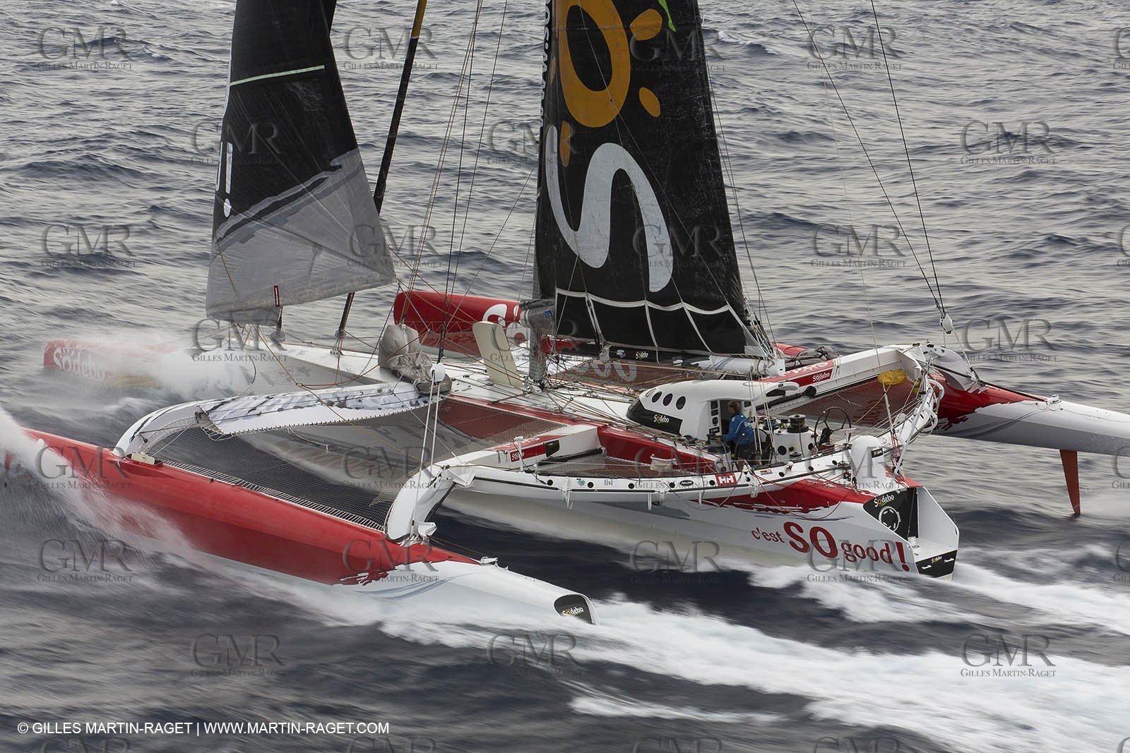 12 09 2012 - Marseille (FRA,13) - Trimaran Sodebo - Thomas Coville - Trans Mediterranée record attempt.