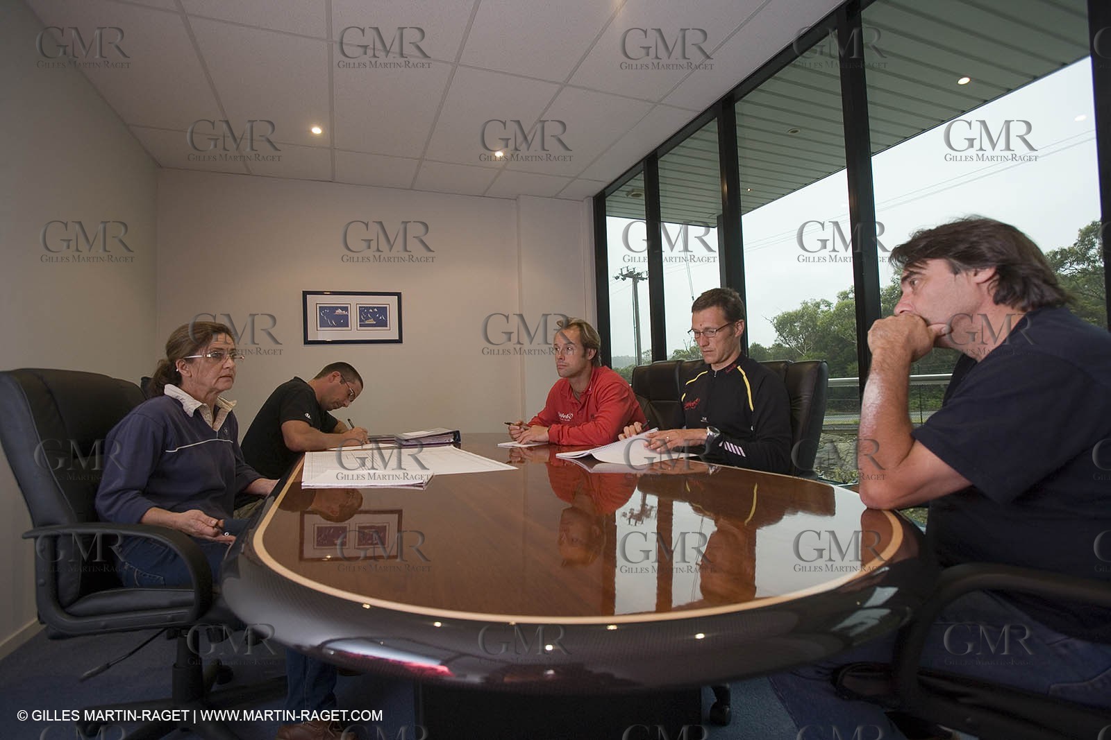 Sydney, Australia, Thomas Coville trimaran Sodebo building at Boat Speed