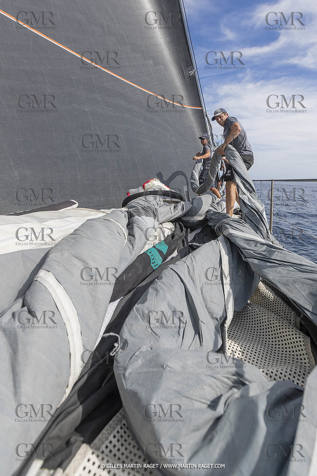 03 10 2022, Saint-Tropez (FRA,83), Voiles de Saint-Tropez 2022,  entraînement des maxis, A bord de Sipirit of Malouen X