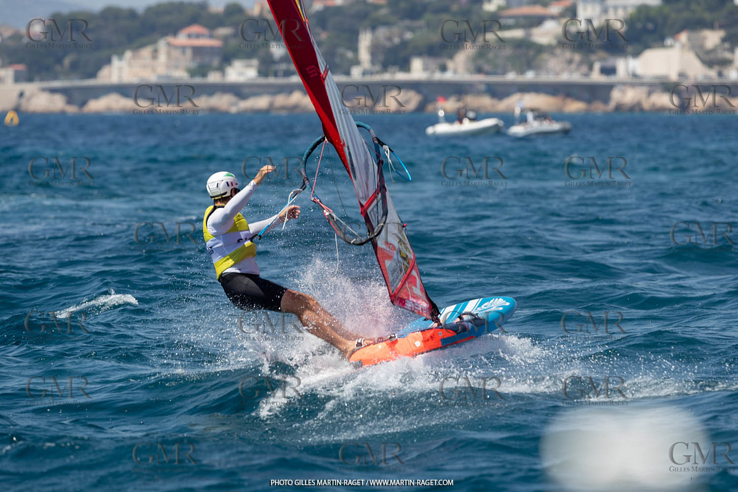 16 07 2023, Marseille, (FRA), Paris 2024 Olympic Games 2024 Sailing Test Event, Day 8, Medal race IQ Foil Men, Thomas Goyard (FRA)