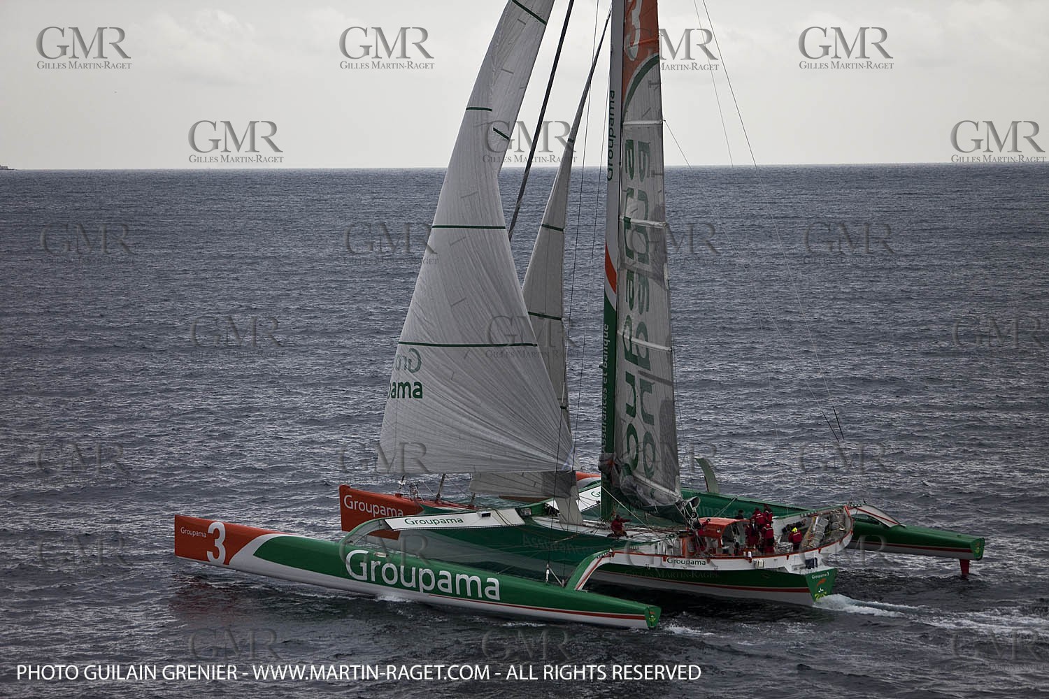 05 14 09 - Marseilles - Mediterranean Record - Groupama 3 - Franck Cammas - G Class - Start from Marseilles to Carthage (Tunisia)