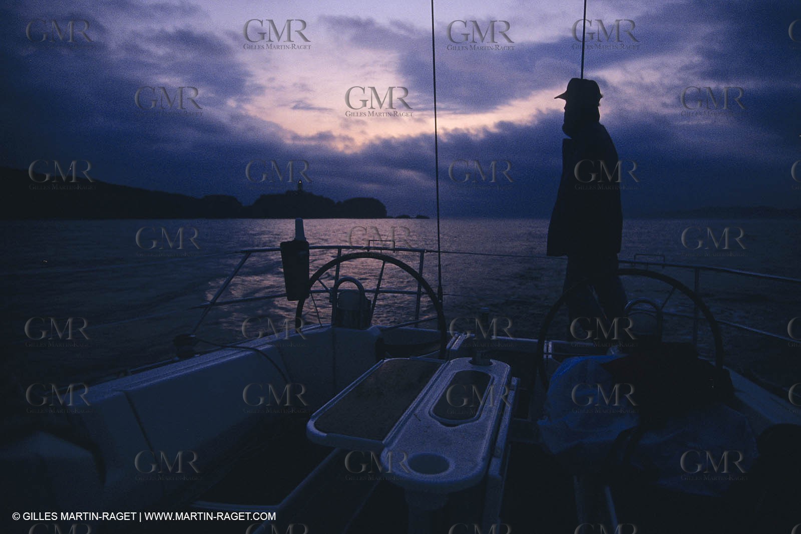 Sailing, cruising, people, only one man